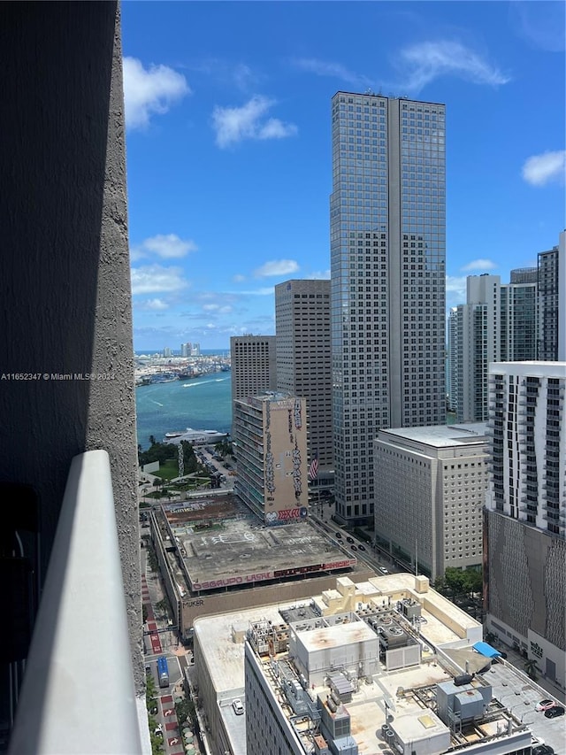 view of city featuring a water view