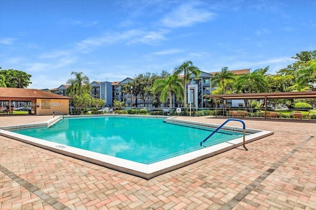 view of pool with a patio