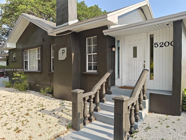 view of doorway to property