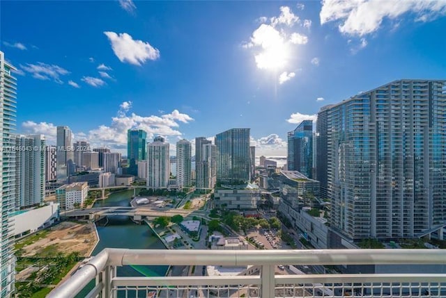 view of city with a water view