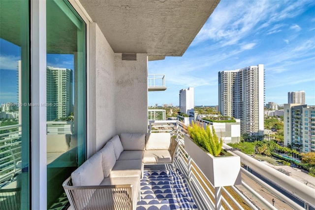 315 NE 3rd Ave Unit 1505, Fort Lauderdale, FL 33301 - balcony with a view of city and outdoor lounge area