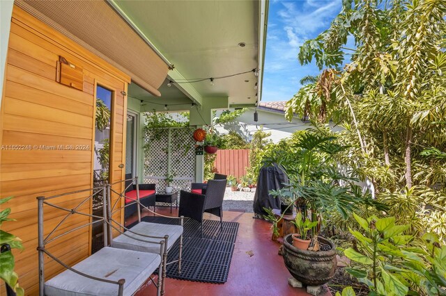 view of patio / terrace with an outdoor hangout area