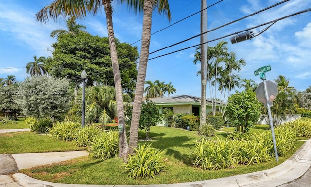 exterior space with a lawn