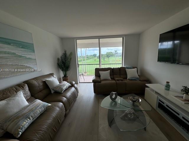 living room featuring hardwood / wood-style flooring