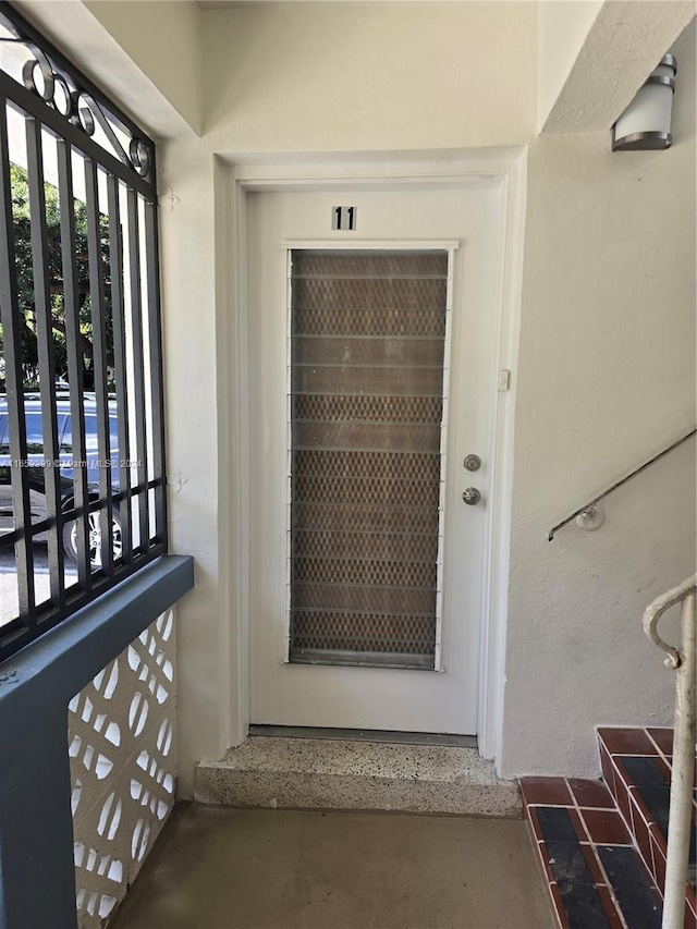 view of exterior entry