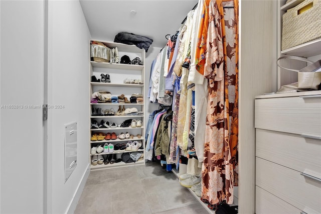 view of walk in closet