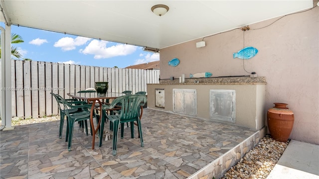 view of patio featuring area for grilling