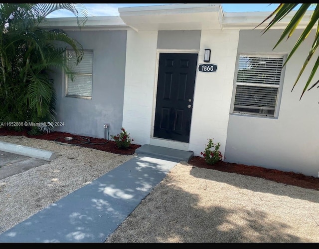 view of doorway to property