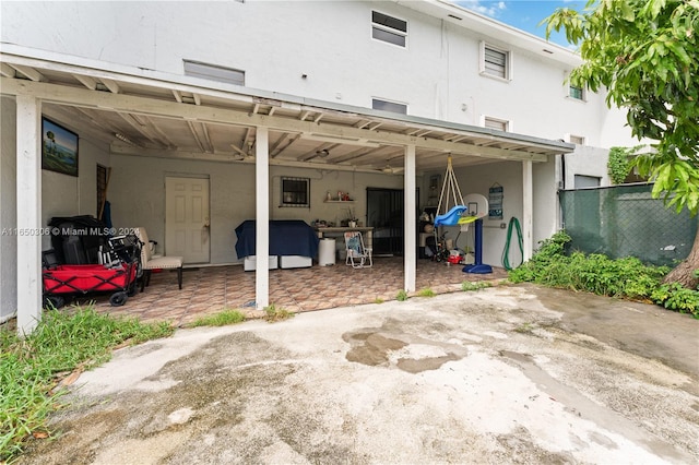 rear view of house featuring a patio area