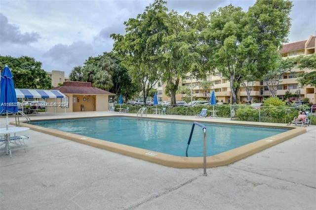 view of pool with a patio area