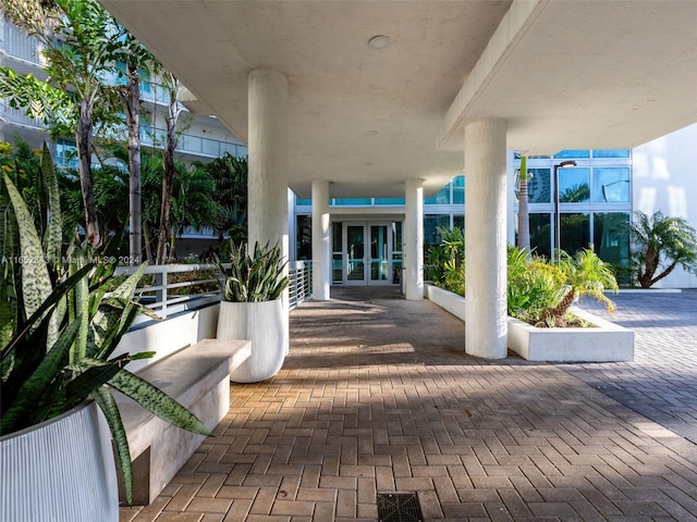 view of patio with french doors