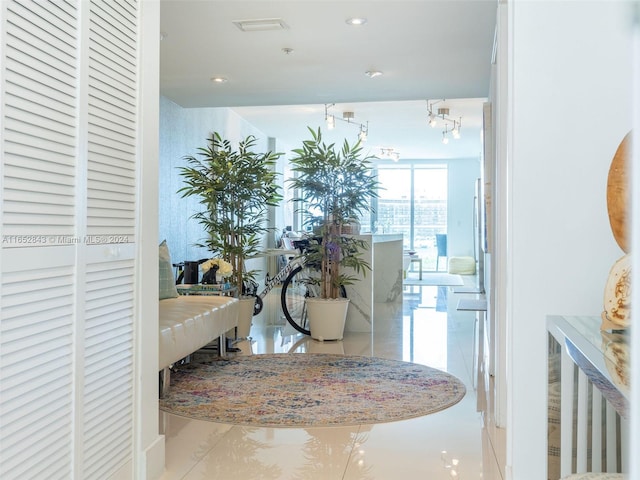 interior space featuring tile patterned floors