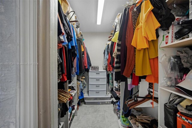 view of walk in closet