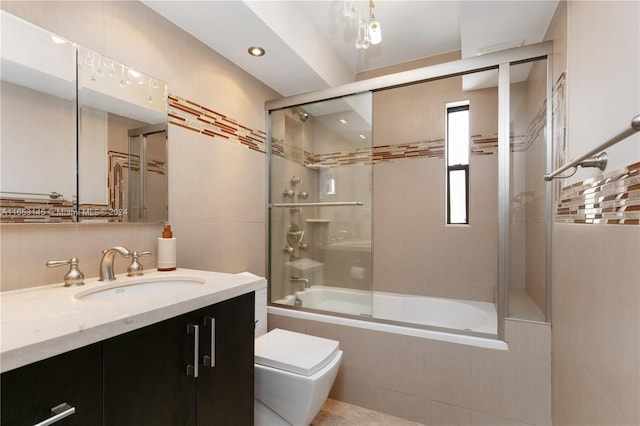 1500 S Ocean Dr Unit 15A, Hollywood, FL 33019 - bathroom with toilet, tiled shower / bath, and vanity