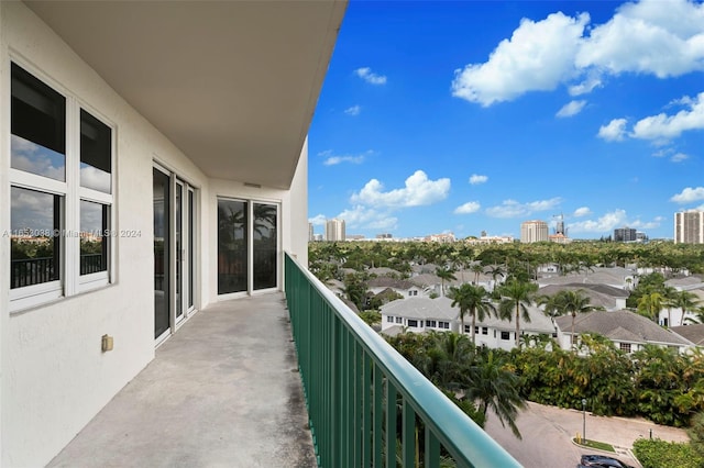 balcony with a city view