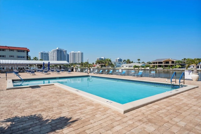 view of pool with a patio