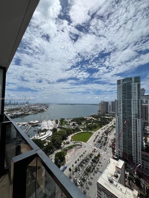 water view with a view of city