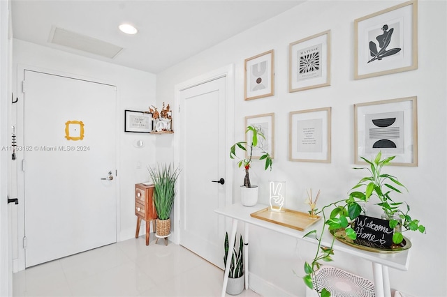 view of tiled foyer