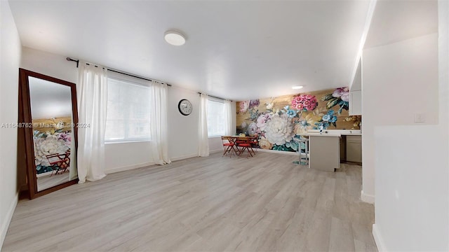 interior space featuring light wood-type flooring