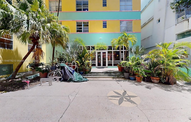 view of patio / terrace featuring french doors