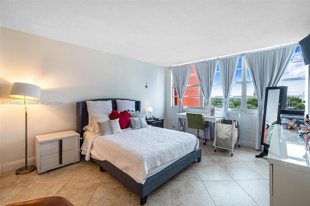 view of tiled bedroom