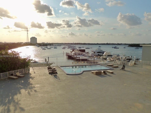 view of water feature