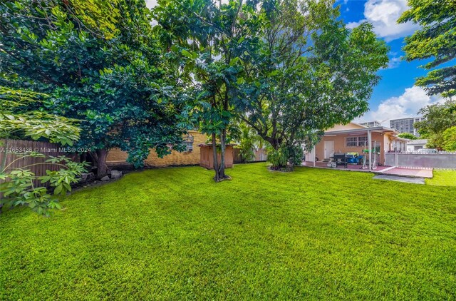 view of yard featuring a patio