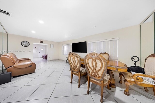 view of tiled living room