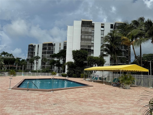 view of pool with a patio