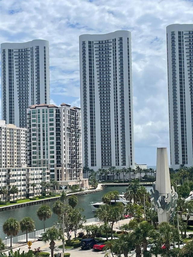 city view with a water view