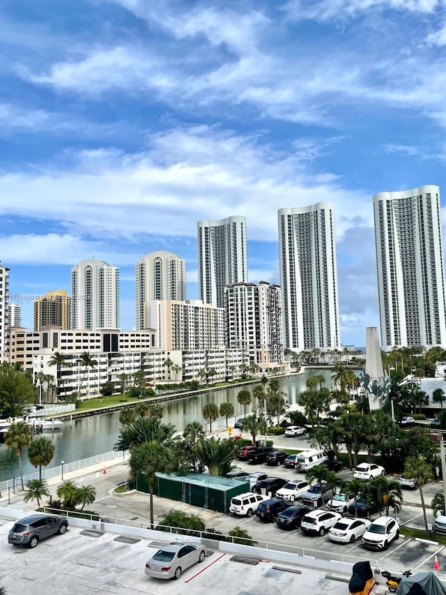 view of city featuring a water view