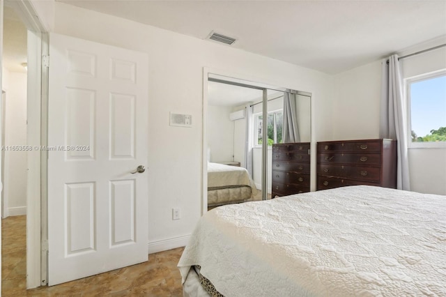 bedroom with a closet