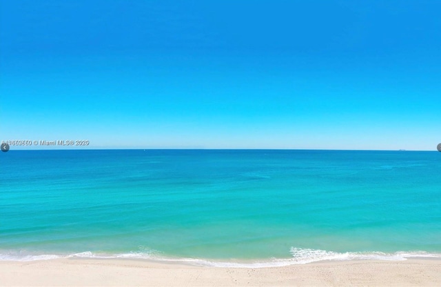 view of water feature featuring a beach view