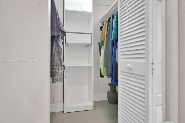 view of walk in closet