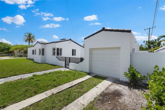 view of home's exterior with a yard