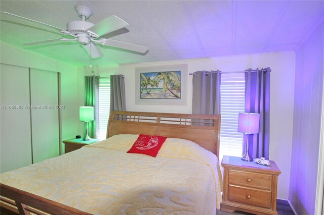 1113 Lissie Ln, Bulkhead Ridge, FL 34974 - bedroom with a closet and ceiling fan
