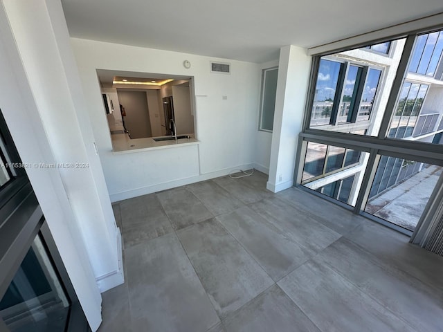 interior space featuring sink