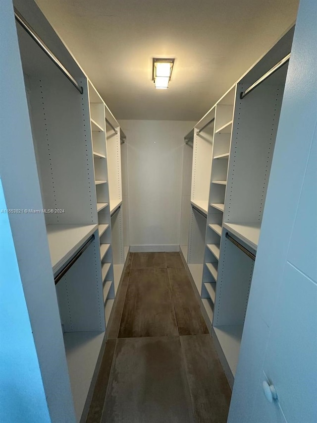 view of walk in closet