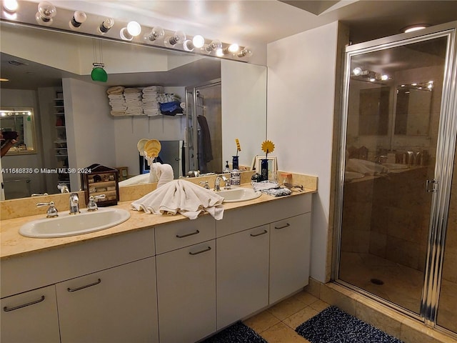 21055 Yacht Club Dr Unit 1602, Aventura, FL 33180 - full bathroom with a shower stall, tile patterned flooring, and a sink