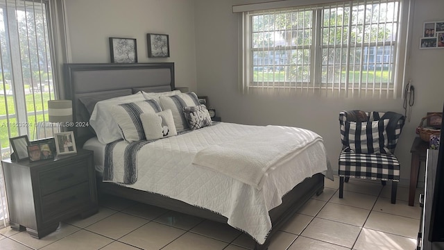 view of tiled bedroom