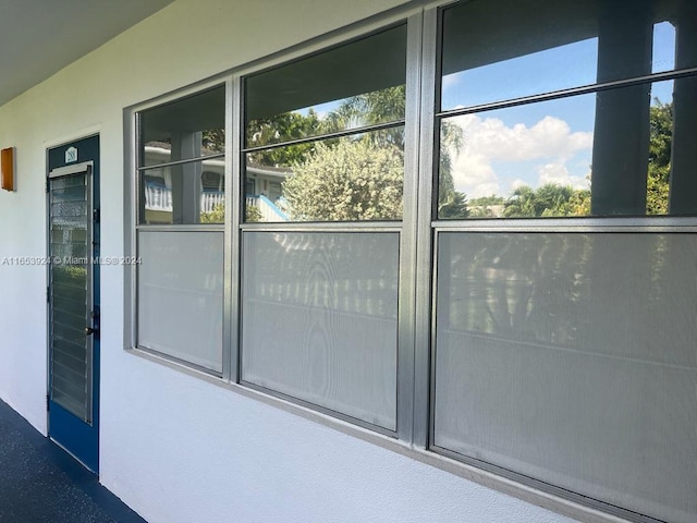 exterior space featuring stucco siding