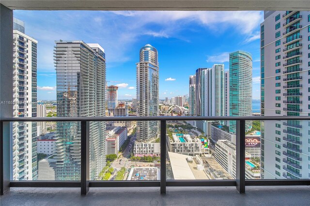 balcony featuring a city view