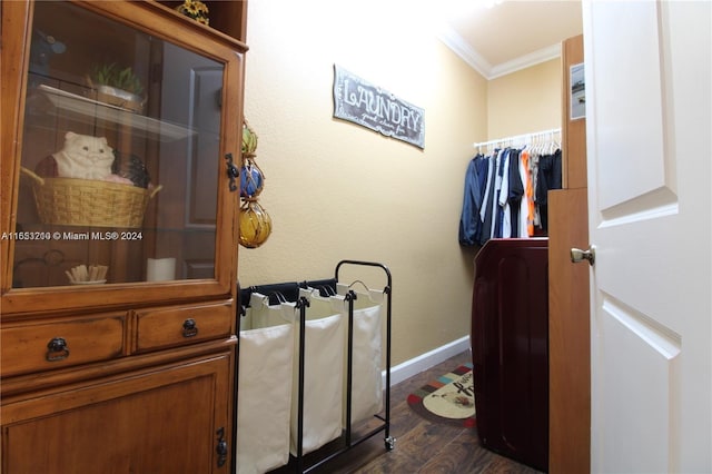 interior space featuring dark hardwood / wood-style flooring