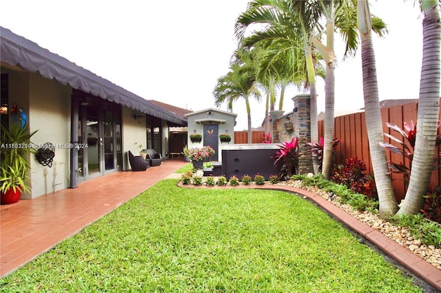 view of yard with a patio