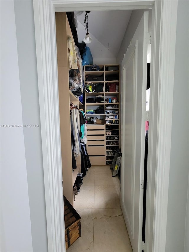 view of walk in closet