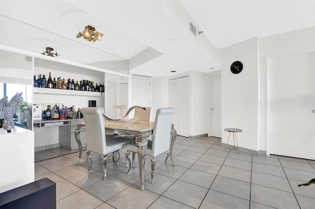 view of tiled dining room