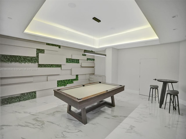 rec room with pool table