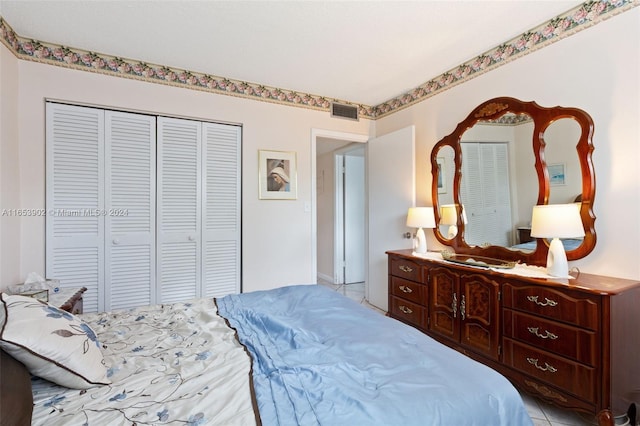 view of tiled bedroom