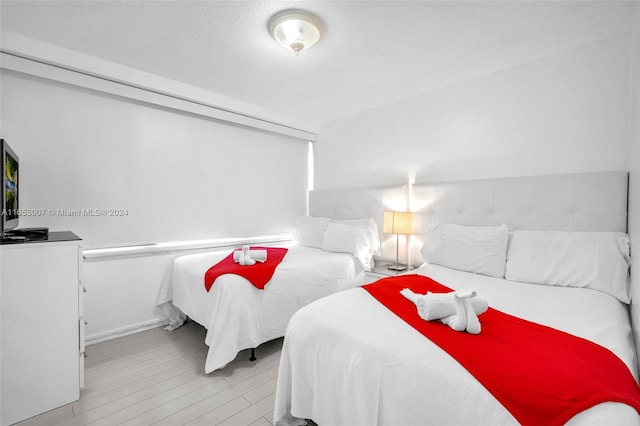 bedroom featuring light hardwood / wood-style flooring