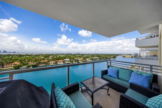 balcony featuring grilling area